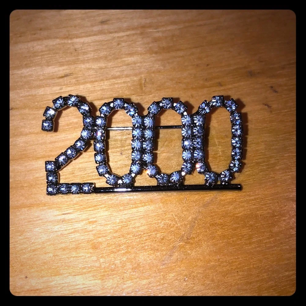 Gray Rhinestone Brooch - Picture 4 of 6